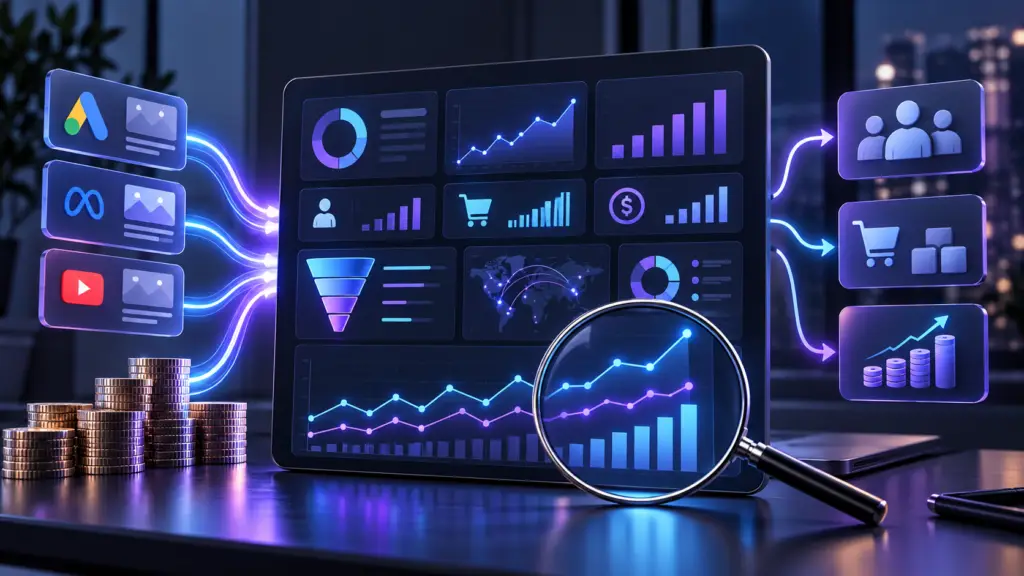 Ad spend ROI showing key advertising metrics and business performance